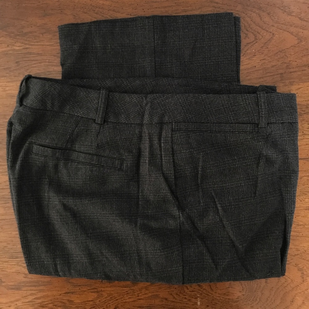 Size 14 tall/long slacks in plaid (grey on grey)